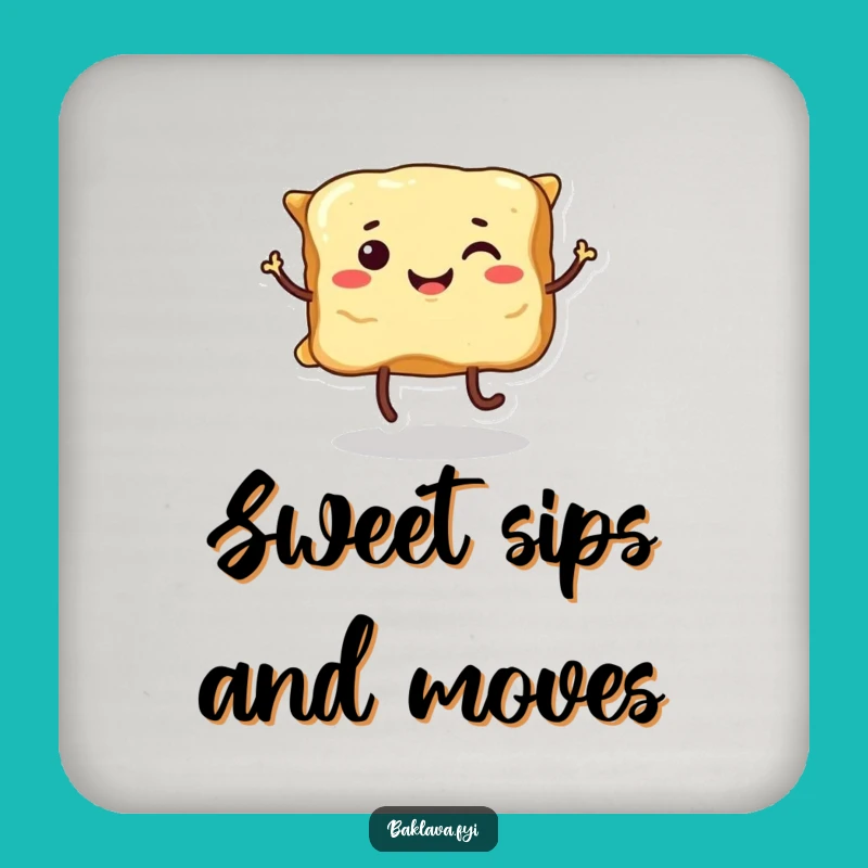 Funny Dancing Baklava Coaster: Protect Surfaces with Sweet Charm