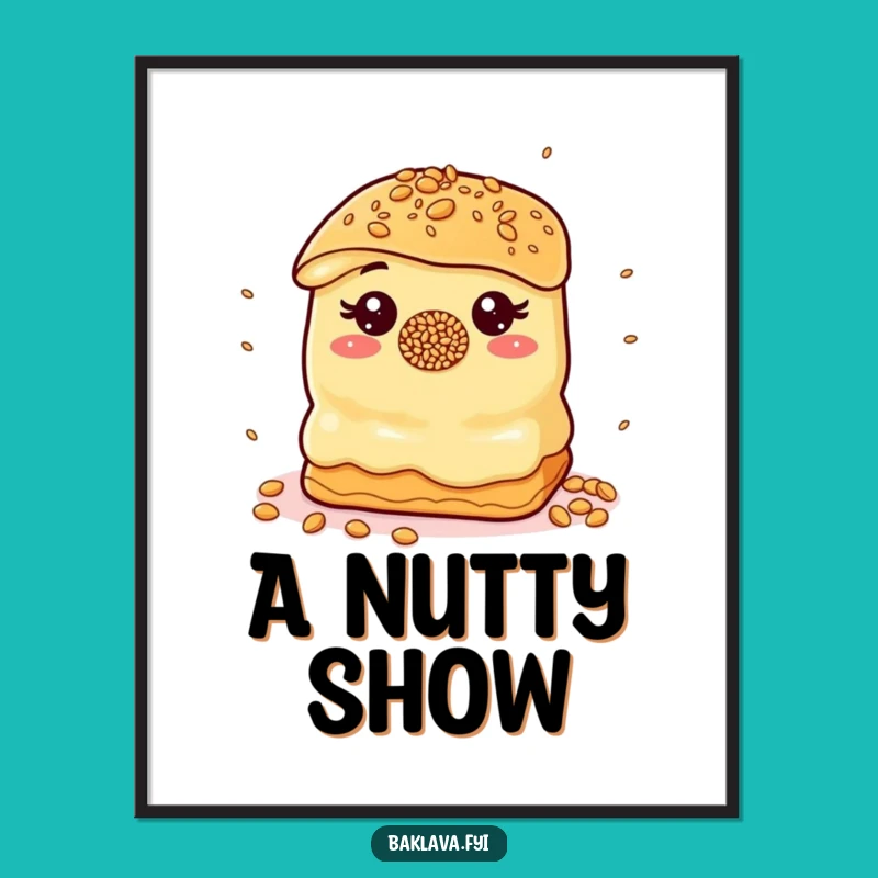 Funny Juggling Baklava Poster - Playful Wall Art for a Hilarious Ambiance!