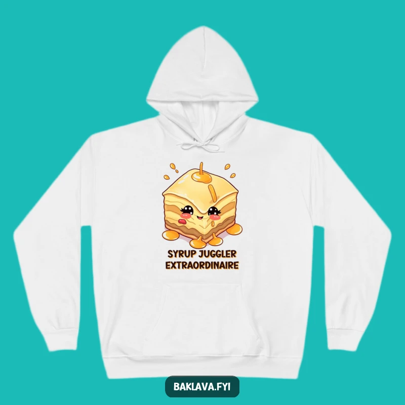 Funny Baklava Acrobat Hoodie: Cozy Character Comfort for Sweet Fans