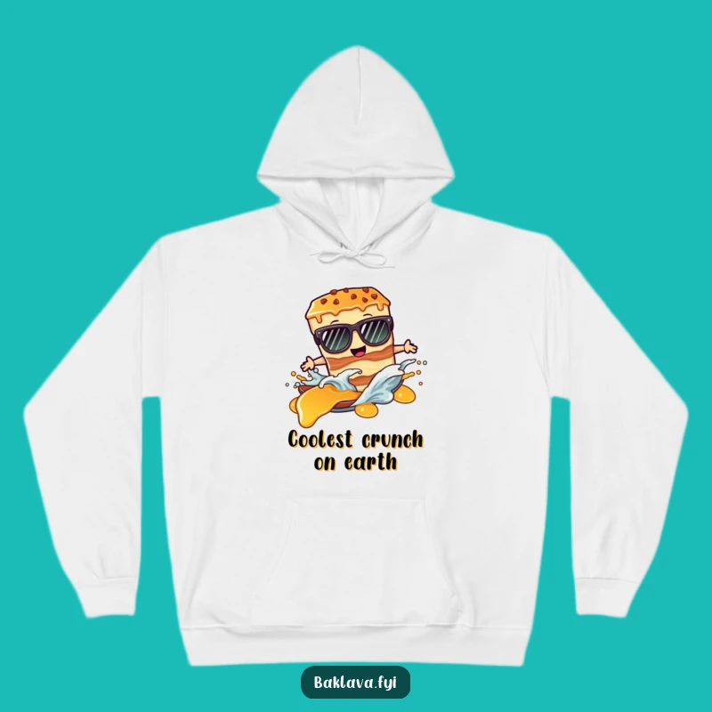 Funny Baklava Hoodie: Cool Syrup Surfer Slice - Cozy & Hilarious Gift