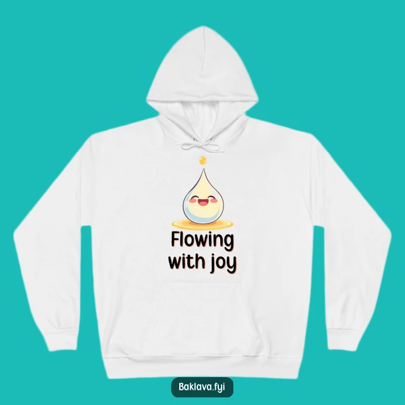 Funny Cozy Syrup Droplet Hoodie - Warm & Joyful Cartoon Character Gift