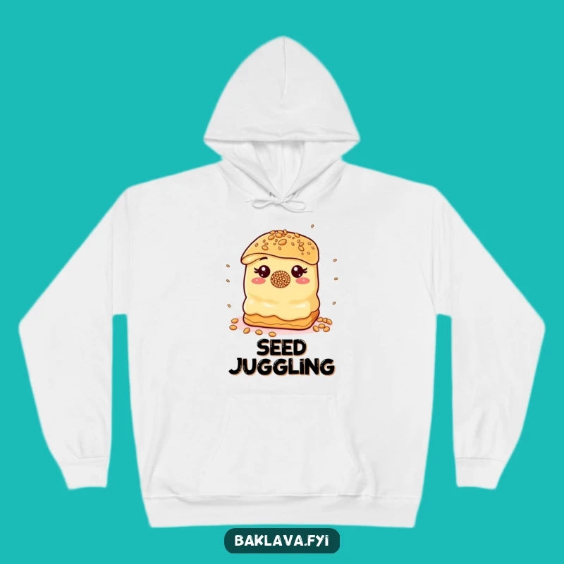 Funny Juggling Baklava Hoodie - Stay Cozy with this Playful and Hilarious Gear!