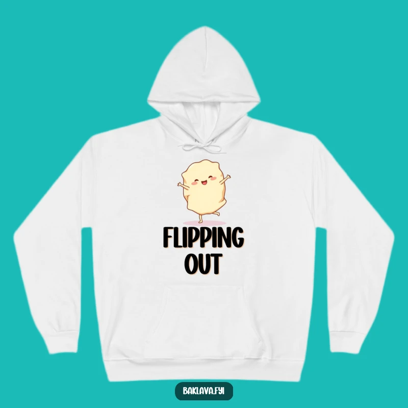 Funny Phyllo Dough Cartwheel Hoodie - Cozy Pastry Design for Bakers & Gift