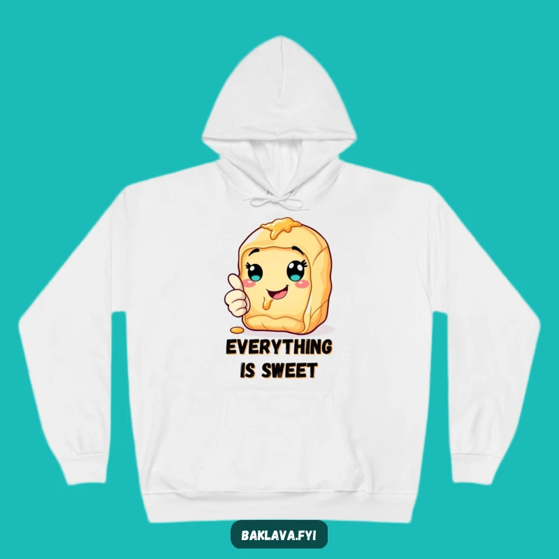 Funny Thumbs Up Baklava Hoodie: Cheerful Comfort, Perfect Funny Gift for Good Vibes