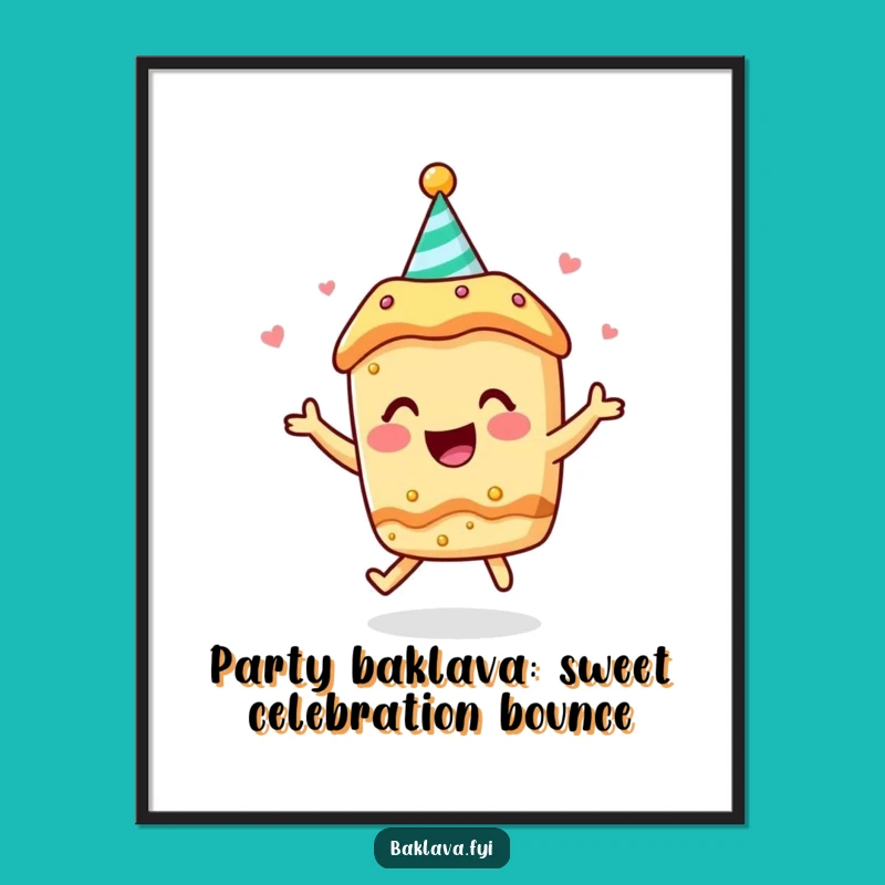 Free Printable Wall Art: Bouncing Baklava for a Festive and Fun Decor