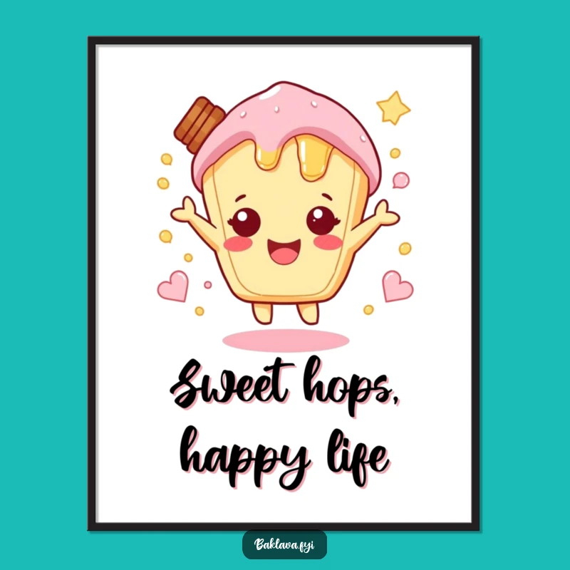Free Printable Wall Art - Hopping Honey Pastry Funny Downloadable Decor