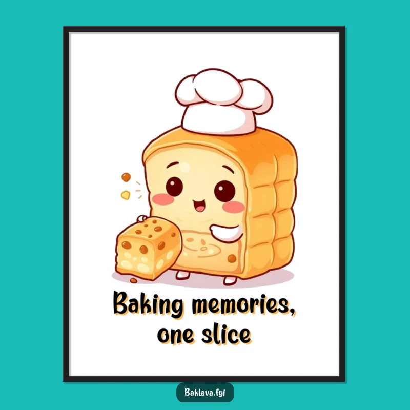 Funny Baklava Chef Free Printable Wall Art - Cute Decor Download