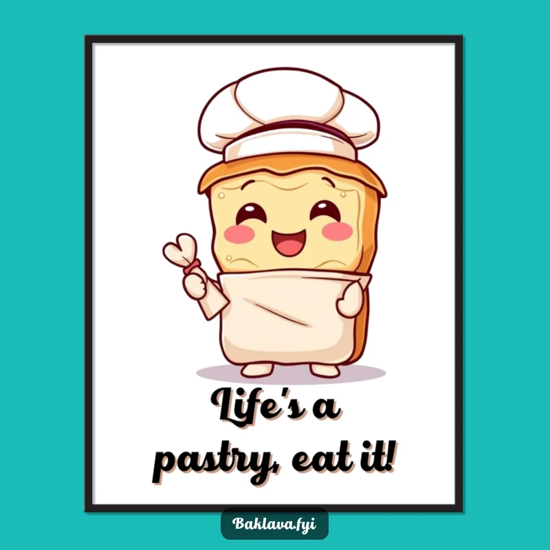 Free Printable Chef Baklava Wall Art: Funny Downloadable Decor for Kitchens