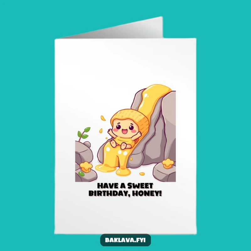 Free Printable Baklava Honey Fall Birthday Card - Fun Downloadable Gift