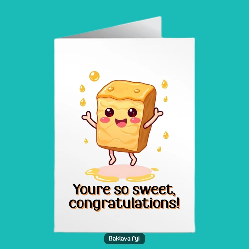 Baklava Dance Free Printable Congratulations Card - Celebrate with Sweetness