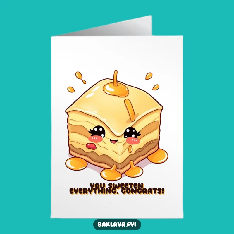Free Printable Baklava Congrats Card: Juggling Sweet Success, Your DIY Gift