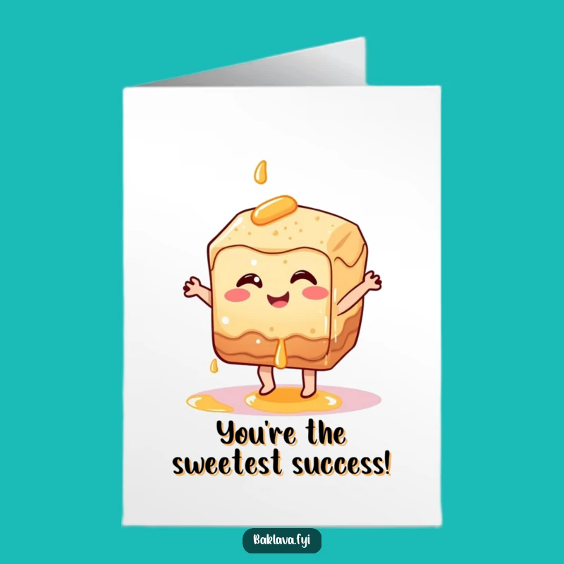 Free Printable Baklava Congratulations Card - Dancing Dessert Funny Downloadable