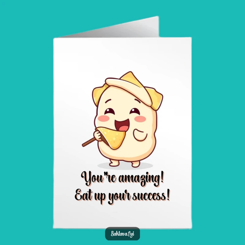Free Printable Congrats Phyllo Dough Card: Funny Downloadable Gift for a Delicious Achievement