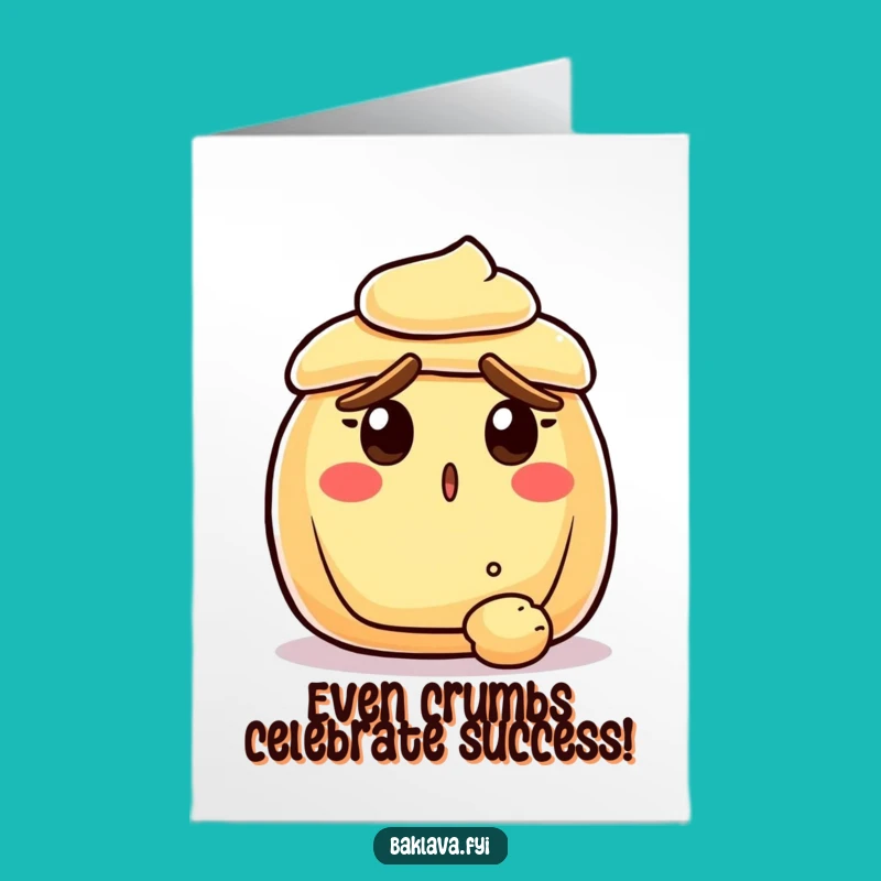 Free Printable Surprised Pastry Congrats Card - Humorous Downloadable Gift for Occasions