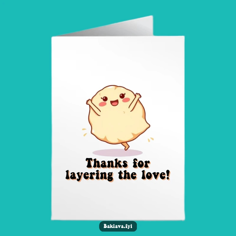 Free Printable Funny Phyllo Dough Thank You Card - Cartwheeling Sheet Downloadable Gratitude