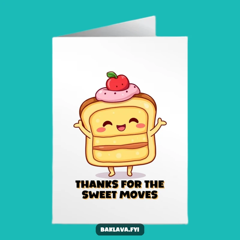 Free Printable Happy Pastry Thank You Card - Lively Downloadable Gift for Appreciation