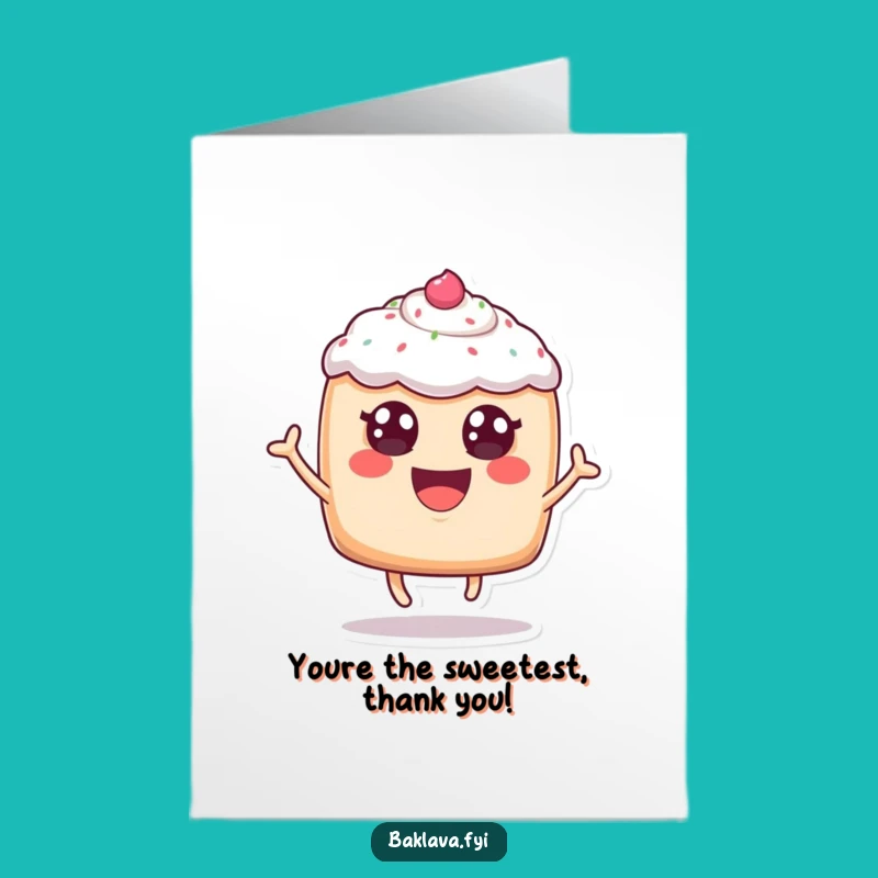 Free Printable Happy Pastry Thank You Card - Delightful Downloadable Gift for Appreciation