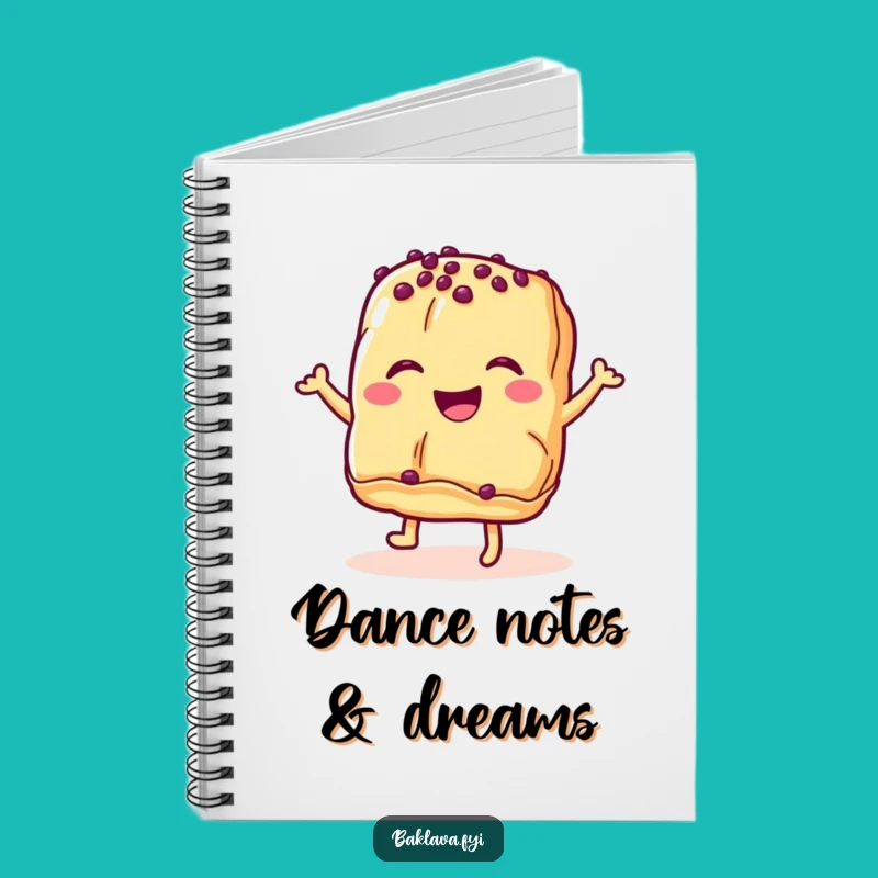 Funny Baklava Pastry Dance Notebook - Jot Down Ideas with a Sweet Smile