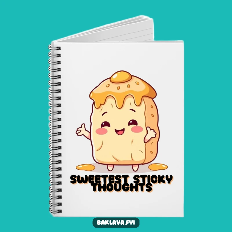 Funny Baklava Hug Notebook - Jot Down Sweet Ideas with Hilarious Flair!