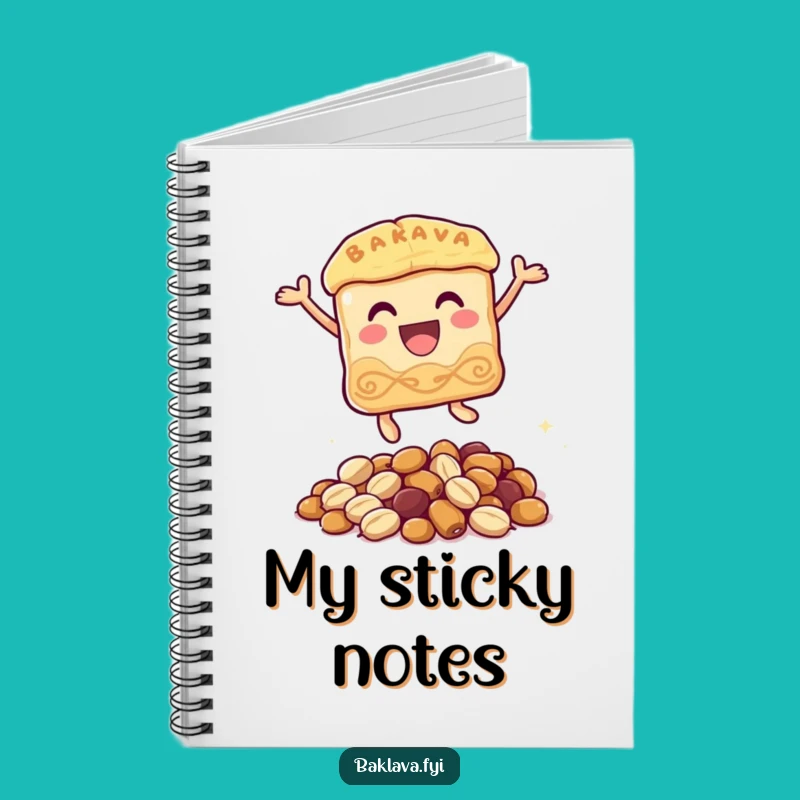 Funny Baklava Notebook: Pastry Character Leaping Journal for Creative Ideas