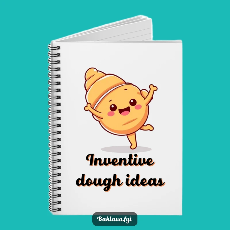 Funny Croissant Cartwheel Notebook: Jot Down Ideas with Pastry Fun