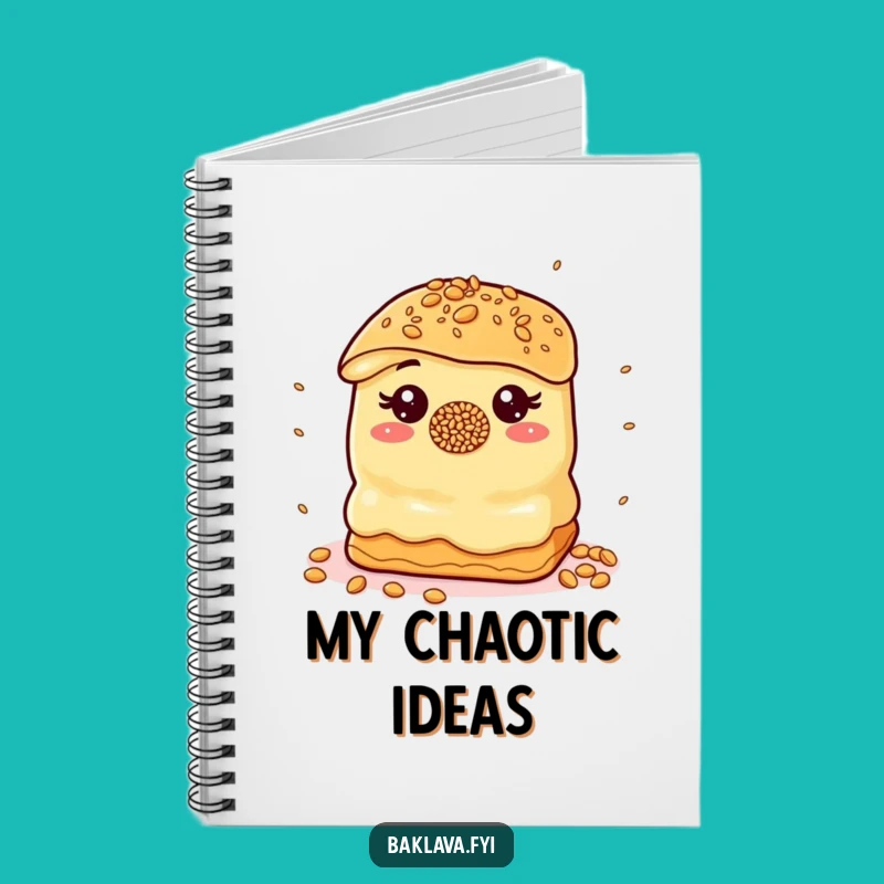 Funny Juggling Baklava Notebook - Jot Down Playful Ideas with Hilarious Charm!
