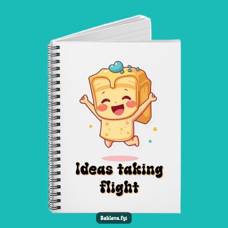 Funny Jumping Baklava Notebook - Jot Down Joyful Ideas with Flair