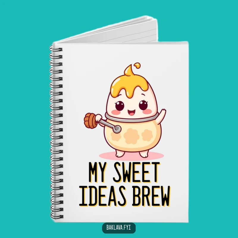 Funny Kawaii Honey Pot Stirring Notebook - Jot Down Ideas Humorously