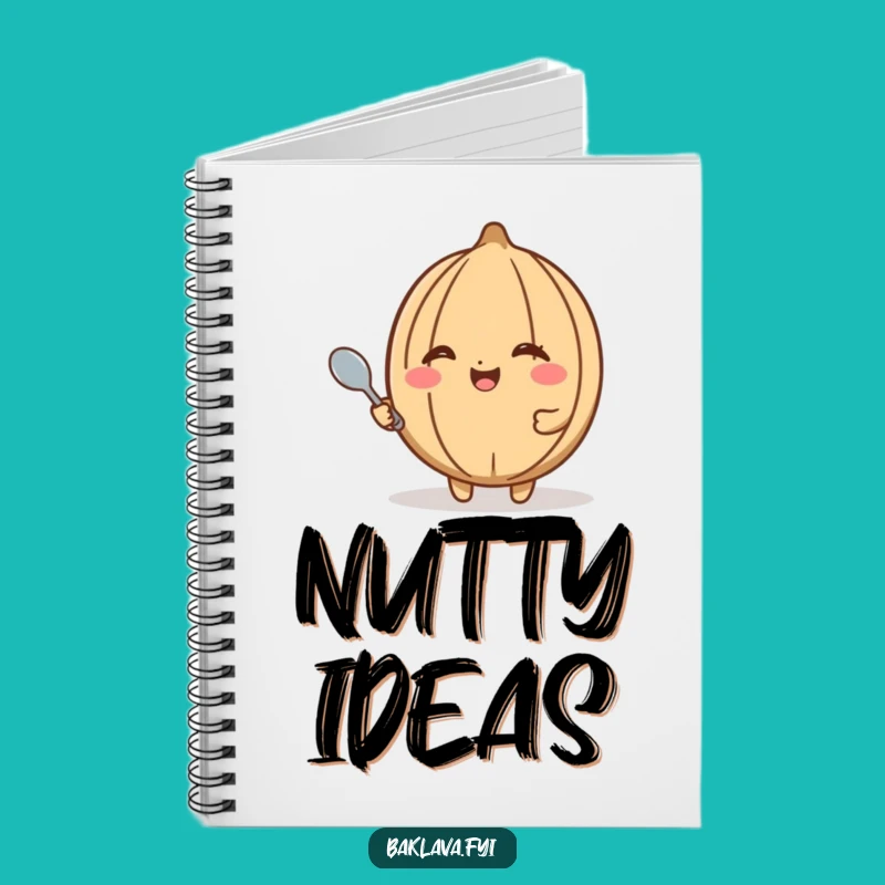 Funny Walnut Wink Notebook - Happy Nut Design for Notes & Gift