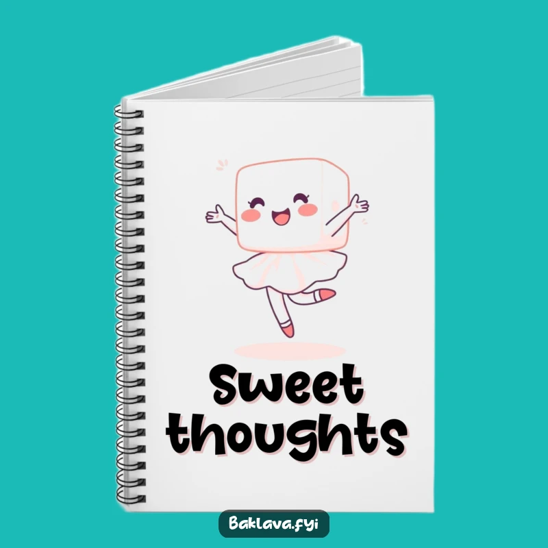 Funny Sugar Cube Pirouette Notebook - Delighted Sweet Design for Notes & Gift