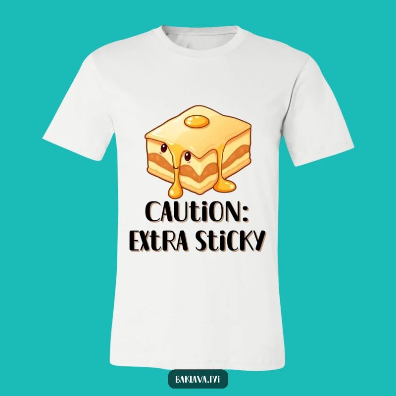 Funny Wiggling Baklava T-Shirt - Drippy Dessert Humor & Sweet Tee