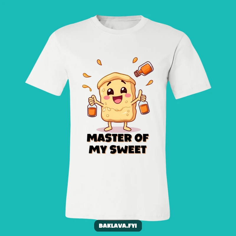 Funny Juggling Baklava T-Shirt - Dessert Lover's Playful Tee