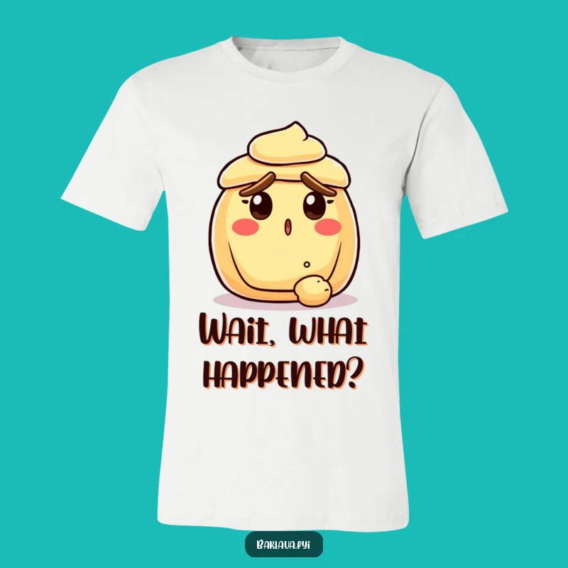 Funny Surprised Pastry T-Shirt - Crumb Drama Humor Apparel Gift