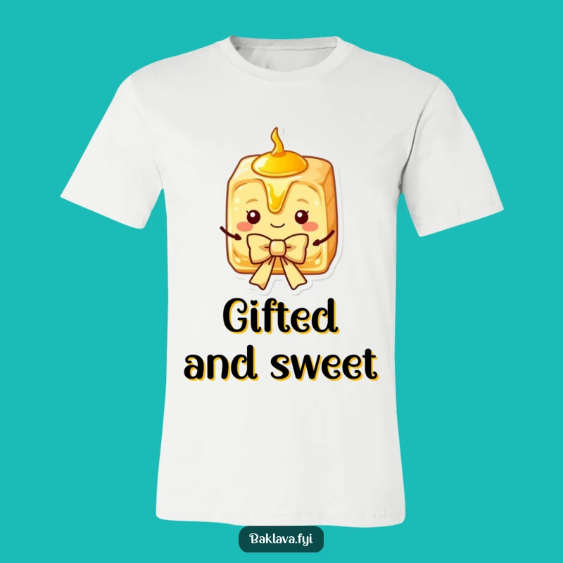 Funny Baklava Bow T-Shirt: Charming Syrup Slice Presentation, Sweet Apparel Gift