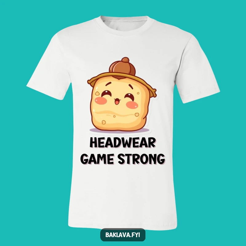 Funny Surprised Baklava T-Shirt with Walnut Hat - Amazing Gift
