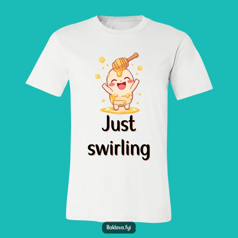 Funny Honey Dipper T-Shirt - Laughing Swirls Design for Sweet Lovers & Gift