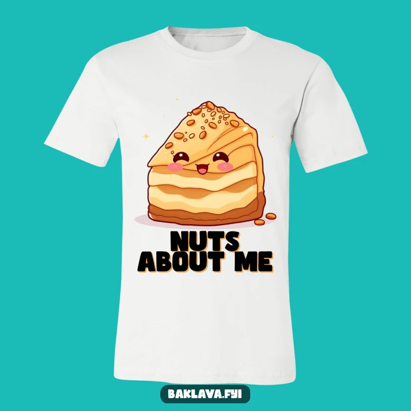 Funny Winking Baklava Tee: Wear a Nutty Smile