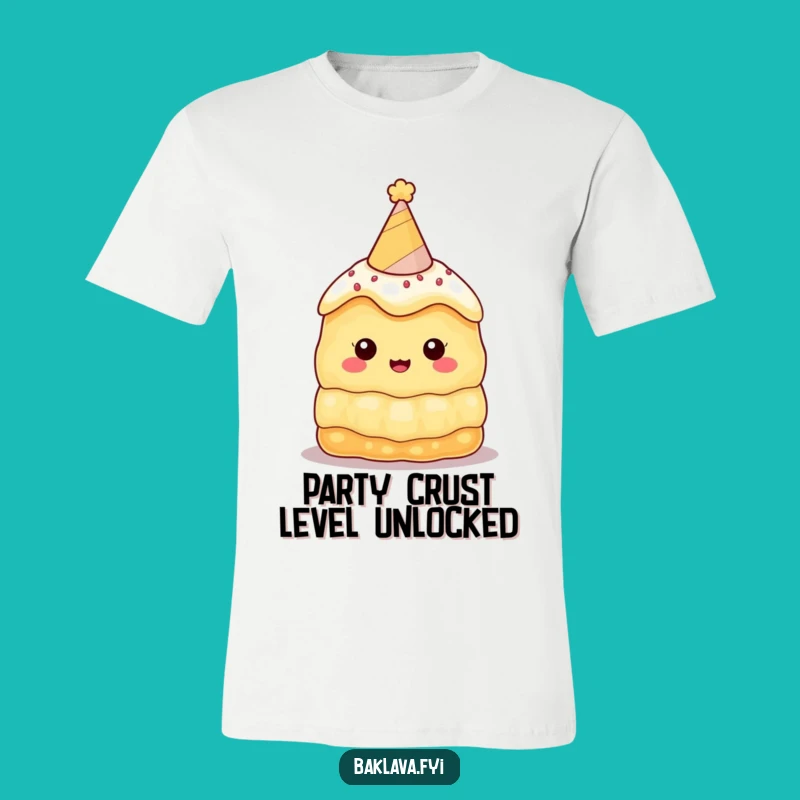 Funny Baklava Party Hat T-Shirt: Wear Your Sweet Humor with Pride!