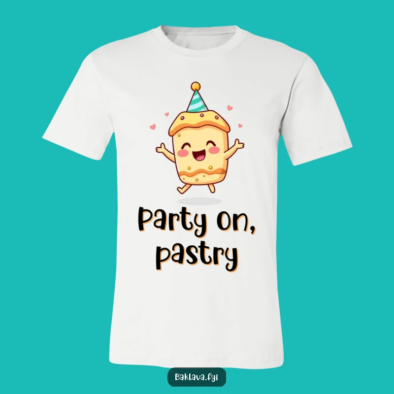 Funny Baklava T-Shirt: Party Hat Joyful Bouncer - Funny Gift Tee