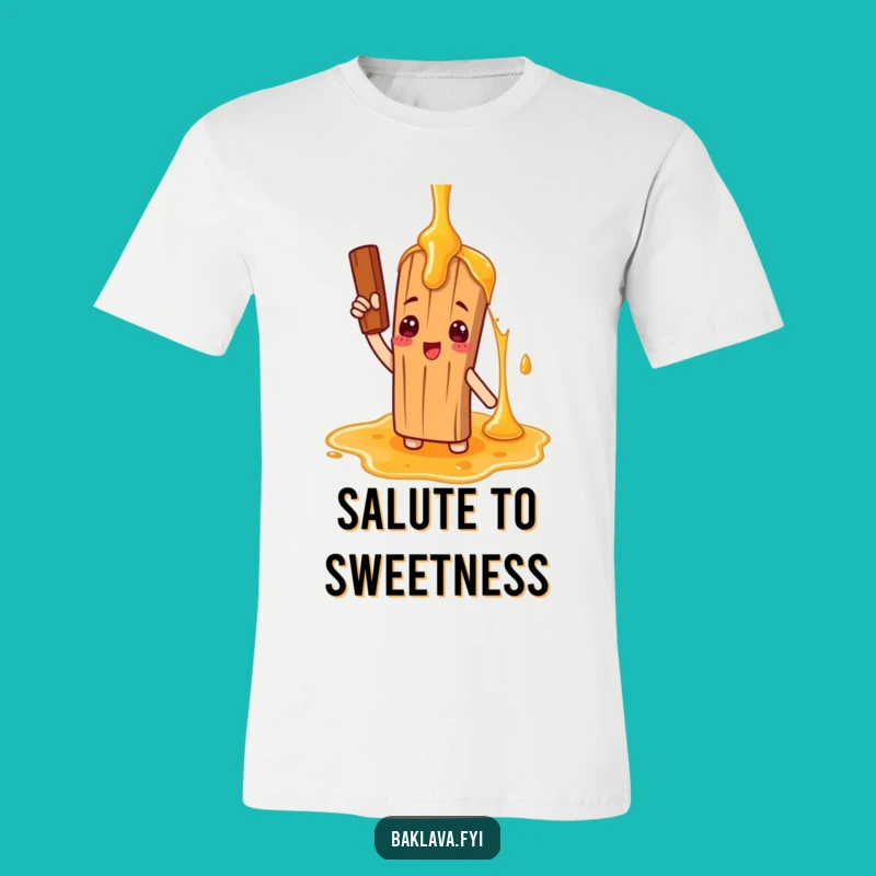 Funny Cinnamon Stick Saluting Honey T-Shirt: A Comical Wearable Delight for All Ages