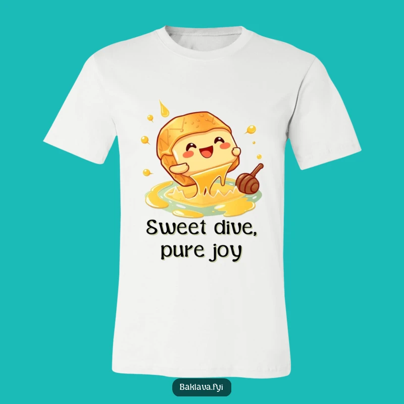 Funny Giggling Baklava Cannonball T-Shirt - Hilarious Honey Dive Tee