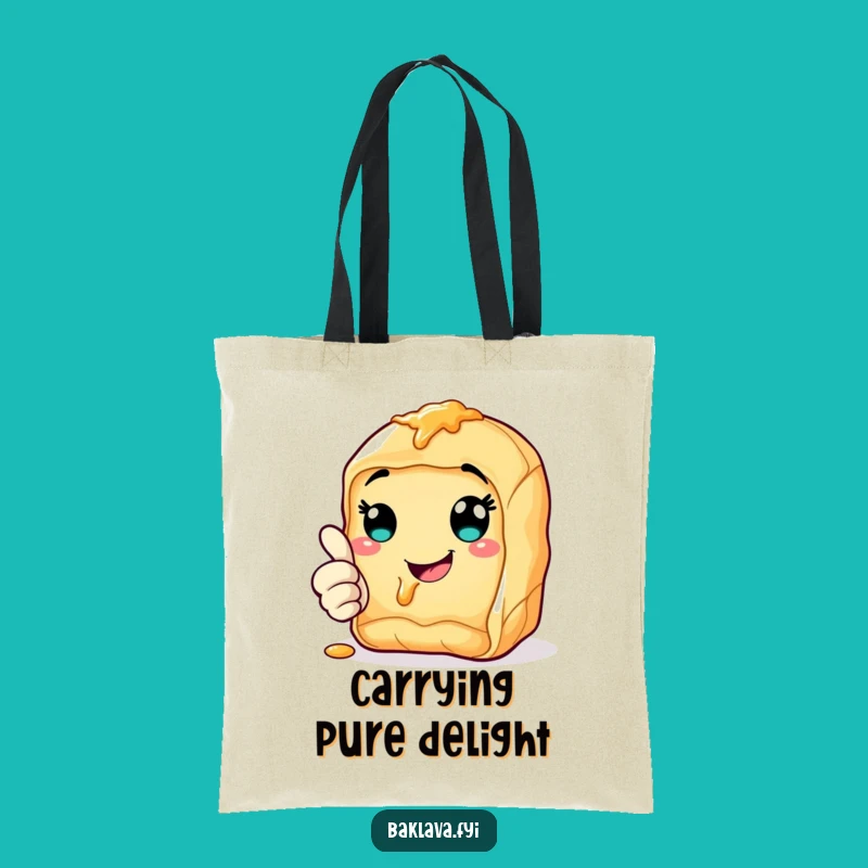 Funny Thumbs Up Baklava Tote Bag: Cheerful Accessory, Perfect Funny Gift