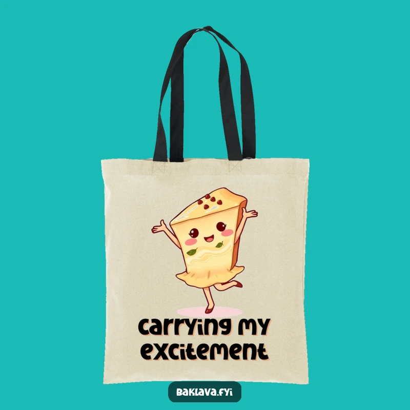 Funny Baklava Dancer Tote Bag: Delighted Pirouette Accessory, Perfect Funny Gift