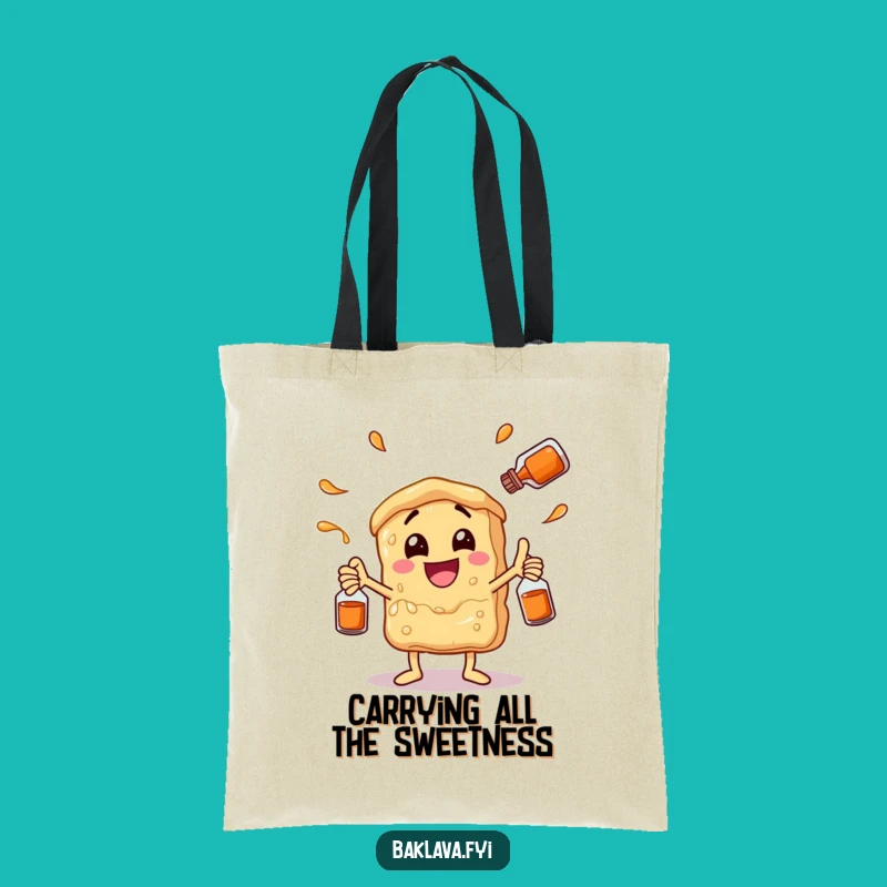 Funny Juggling Baklava Tote Bag - Carry Your Sweet Skills