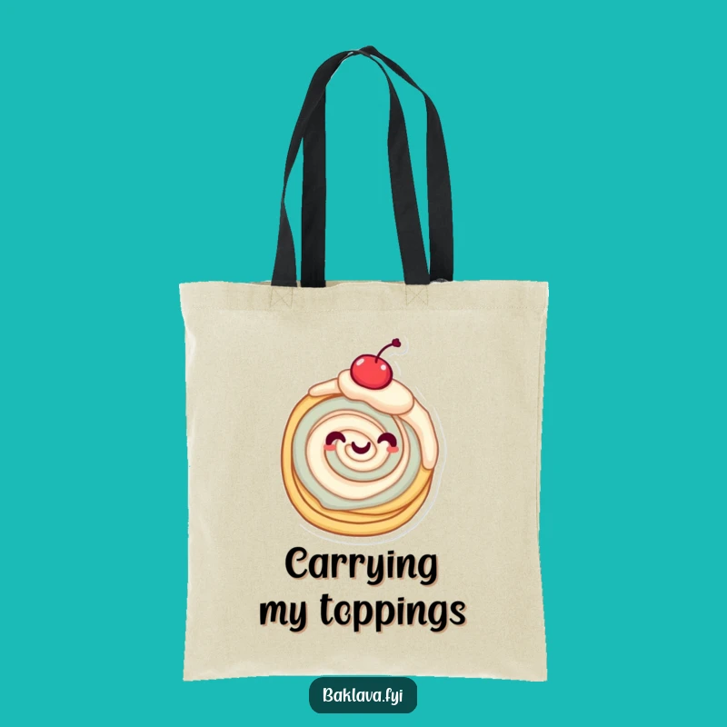 Funny Twirling Pastry Tote: Carry Your Sweetness & Smiles