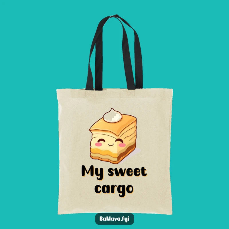 Funny Winking Baklava Tote Bag - Carry Your Sweet Style